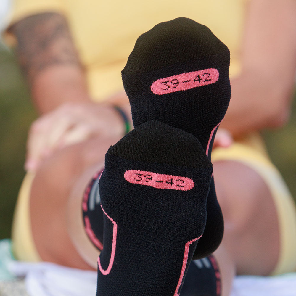 High Performance Socks black/coral