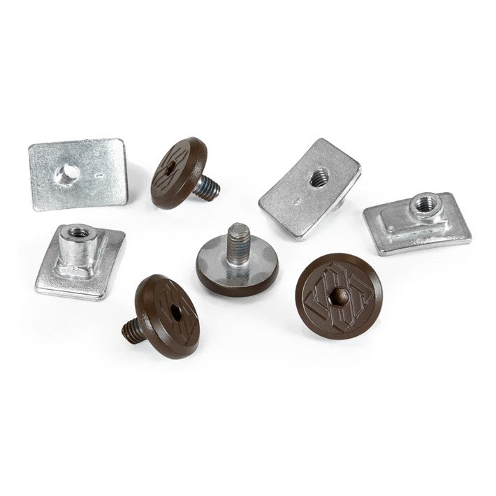 Aeon cuff bolts set brown 4-pack