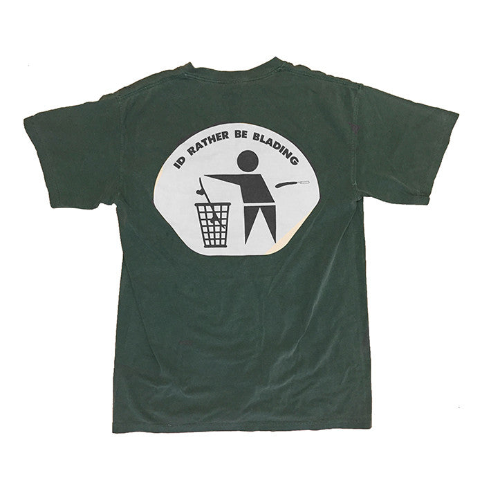 T-shirt Rather be Blading green