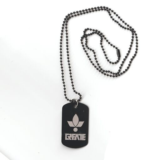 Dog tag black chain