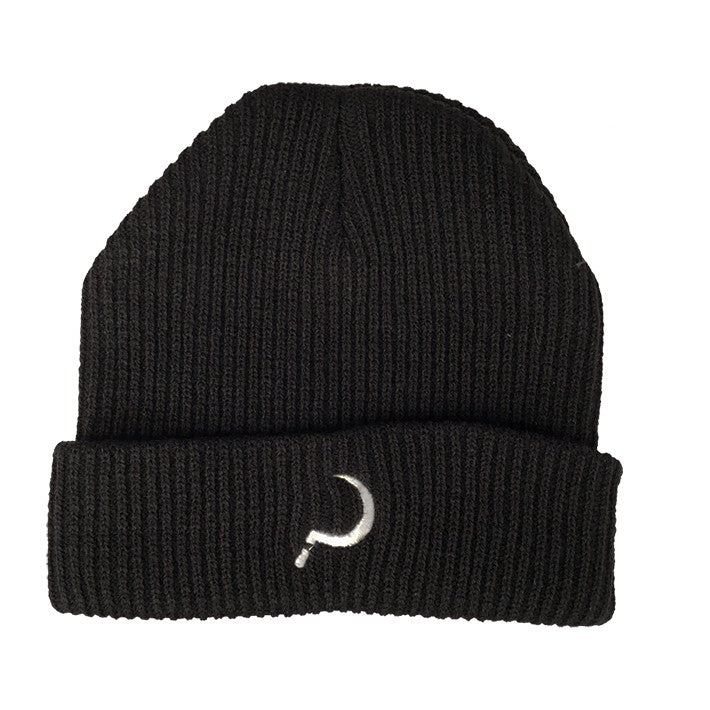 Beanie woven knit black