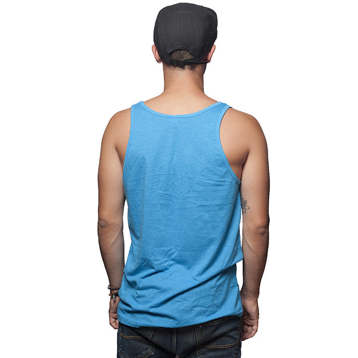 Skull Tank Top blue