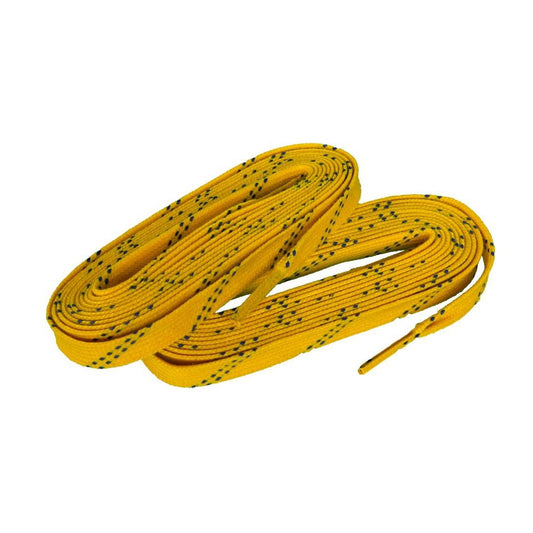 Waxed Hockey laces yellow 274cm