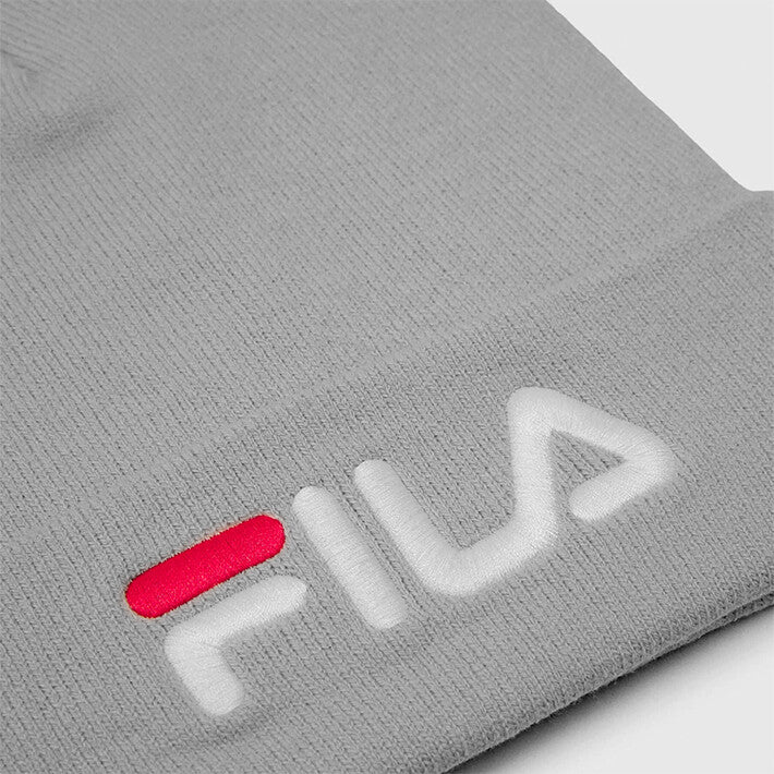 Slouchy linear logo beanie grey