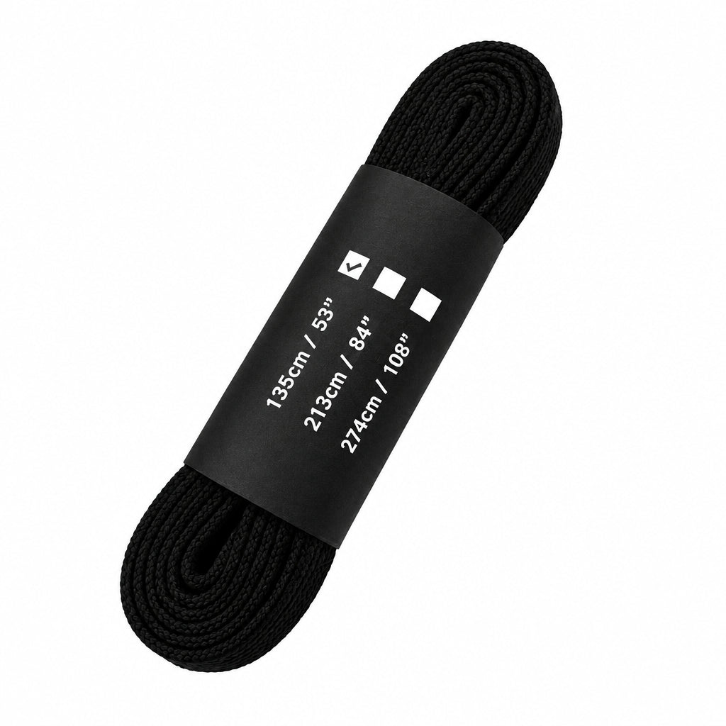 Dark Streak Waxed Laces 135cm black