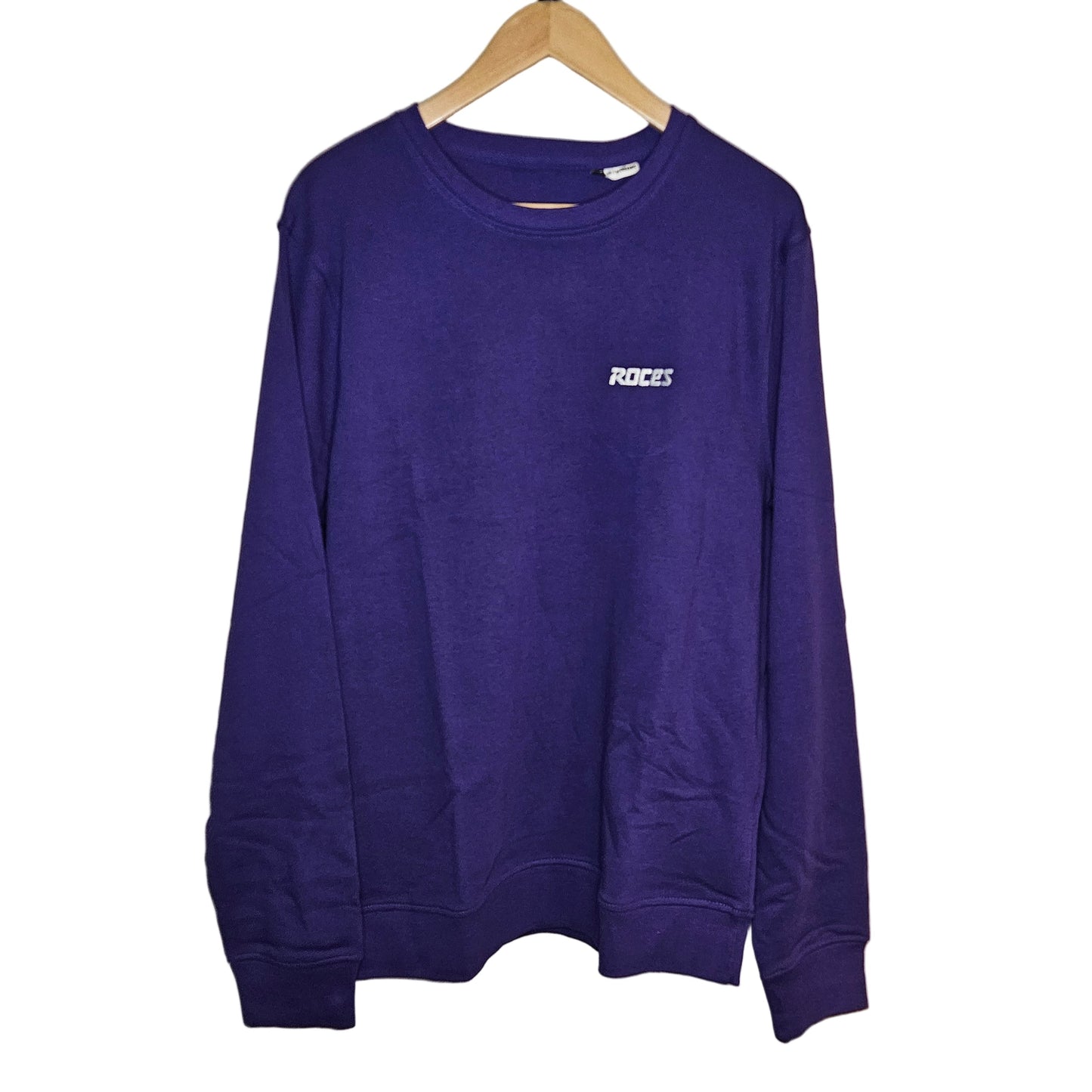 organic crewneck sweatshirt purple