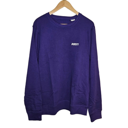organic crewneck sweatshirt purple
