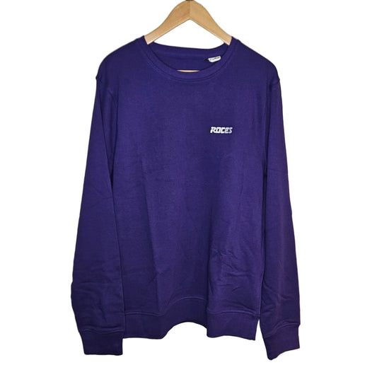 organic crewneck sweatshirt purple