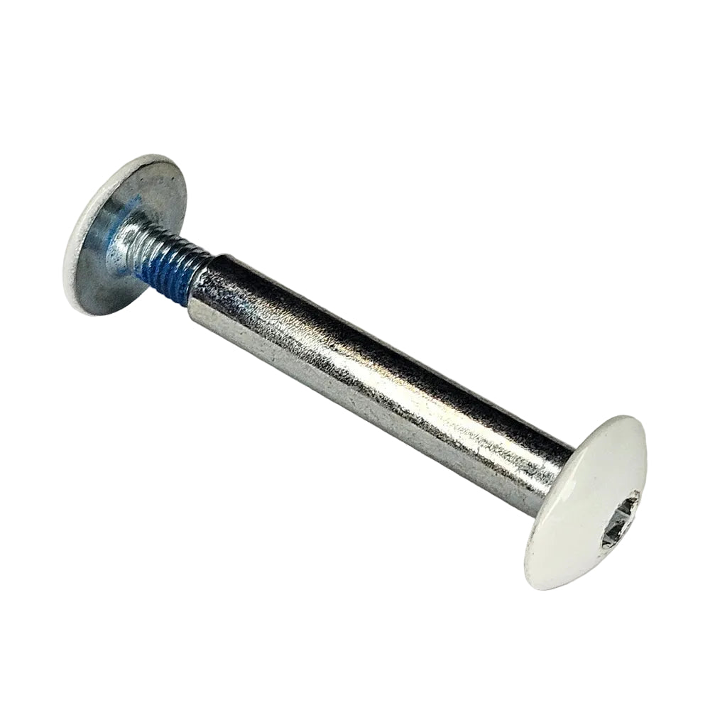 Axle Double 6.3mm L37 Allen/Hex white pcs