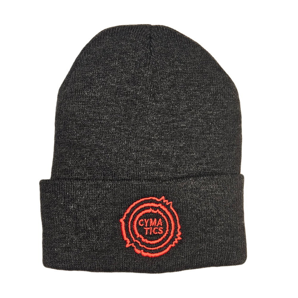 Beanie graphite/red