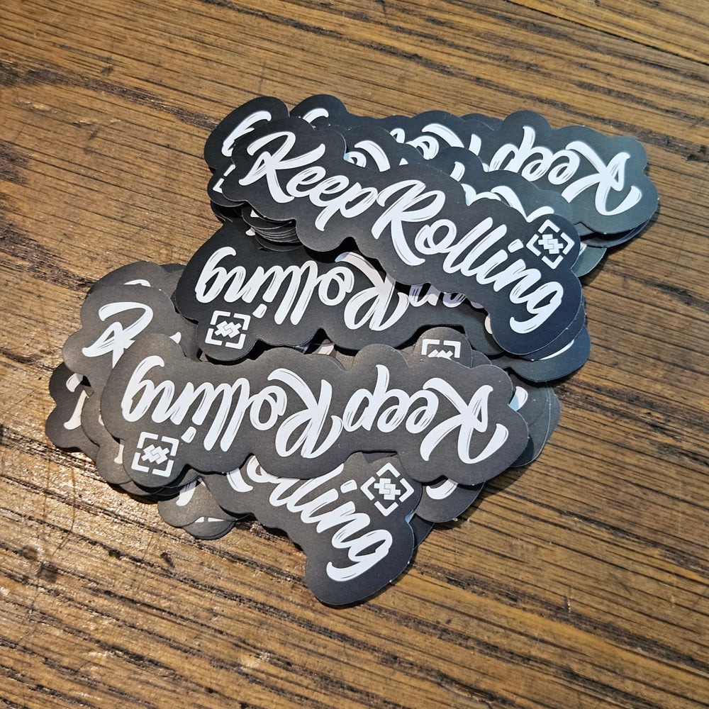 Keep Rolling Sticker 3x8cm