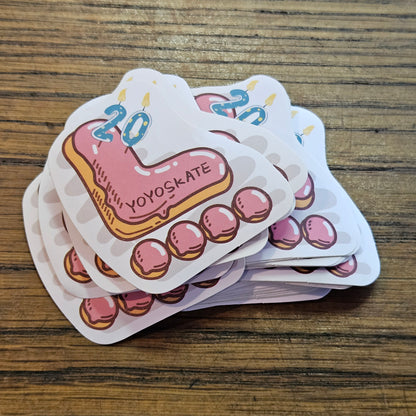 20 Years Sticker 5x5cm