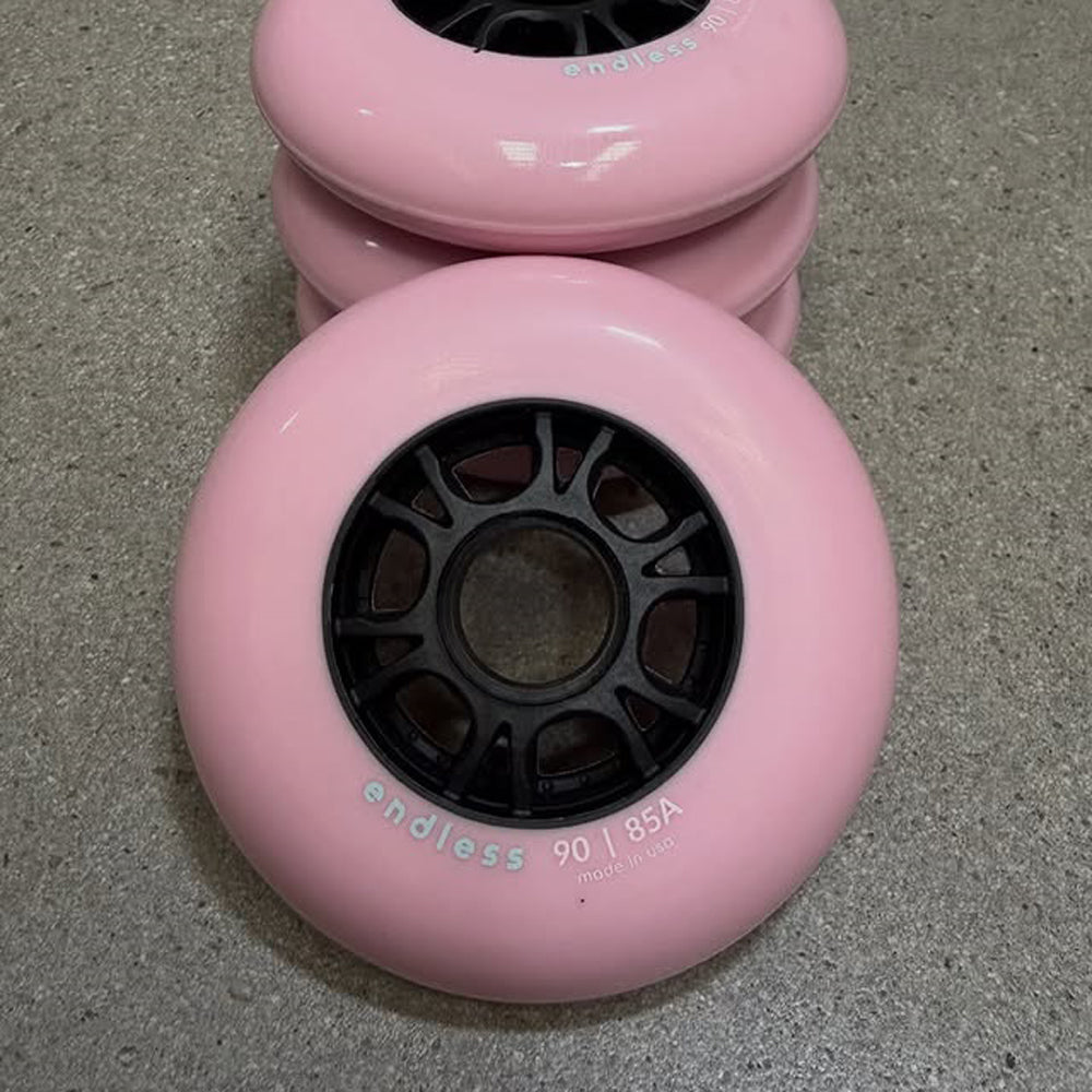 90mm/85A soft pink 4-pack