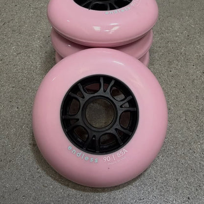 90mm/85A soft pink 4-pack
