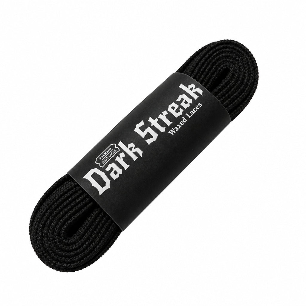 Dark Streak Waxed Laces 135cm black