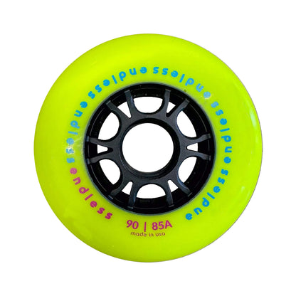 90mm/85A Lime 4-pack