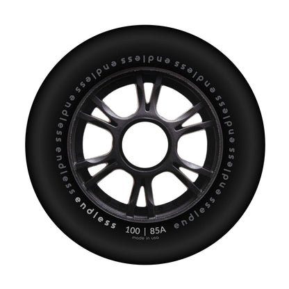 100mm/85A black 4-pack