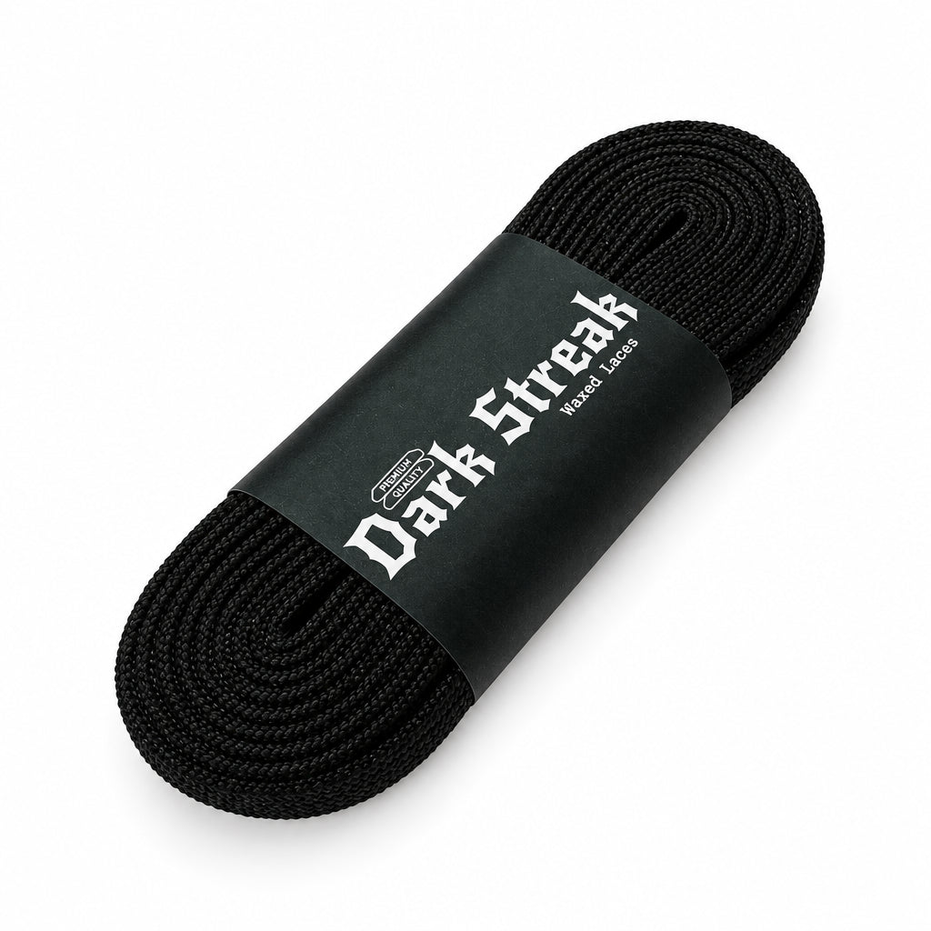 Dark Streak Waxed Laces 274cm black