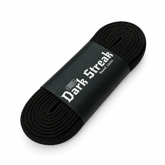 Dark Streak Waxed Laces 274cm black