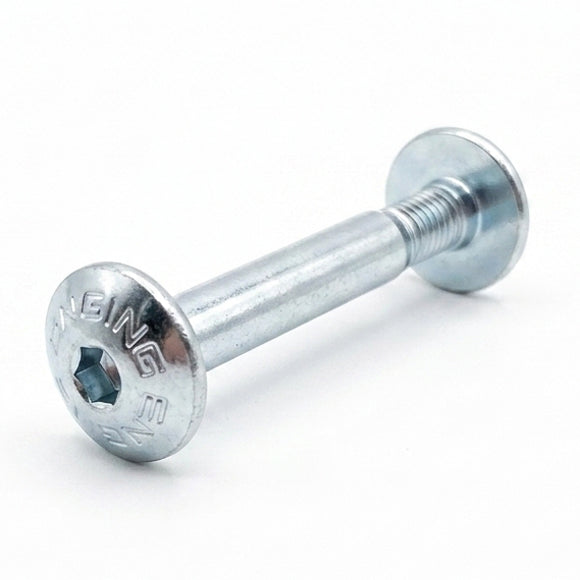 Axle Double 6.3mm L34 Allen/Hex white pcs