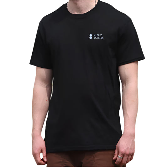 Wizard Skating T-shirt logo Black