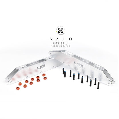UFS Sago 5 Pro 5x100/80/84mm 334mm silver + Wheels Set