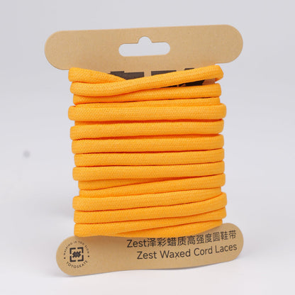 Zest Waxed Laces 160cm Orange
