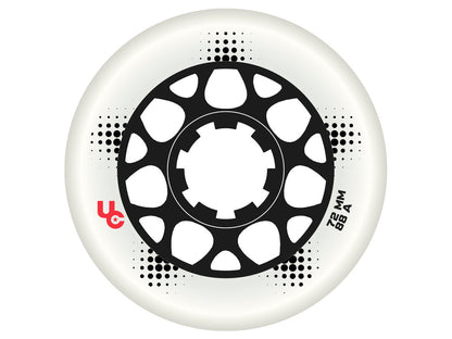 Team PRO 72mm/88A White 4-Pack