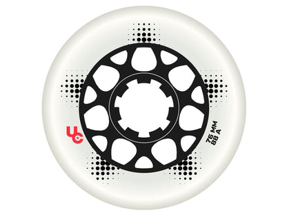 Team PRO 76mm/88a white 4-Pack