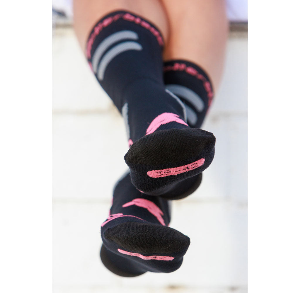 High Performance Socks black/coral