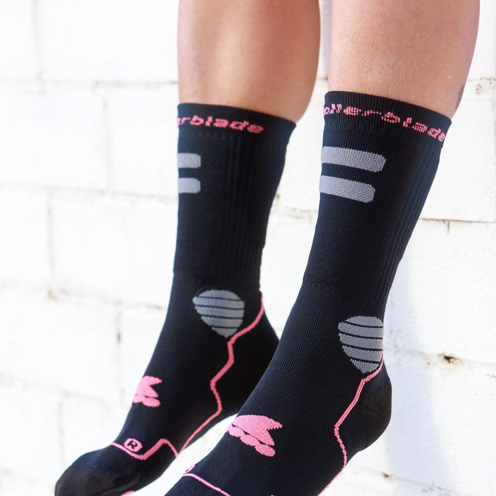 High Performance Socks black/coral