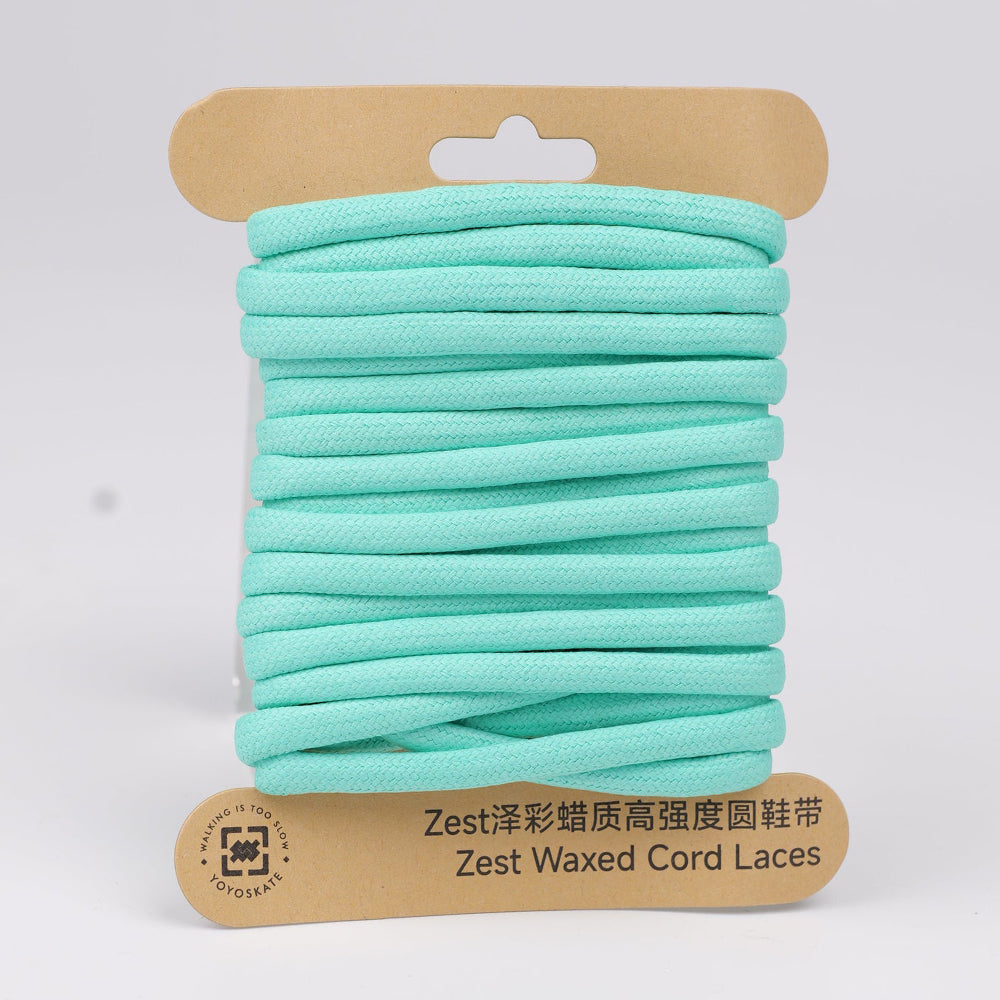 Zest Waxed Laces 160cm Mint
