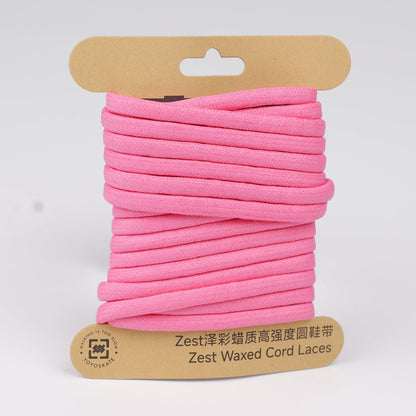 Zest Waxed Laces 180cm Pink