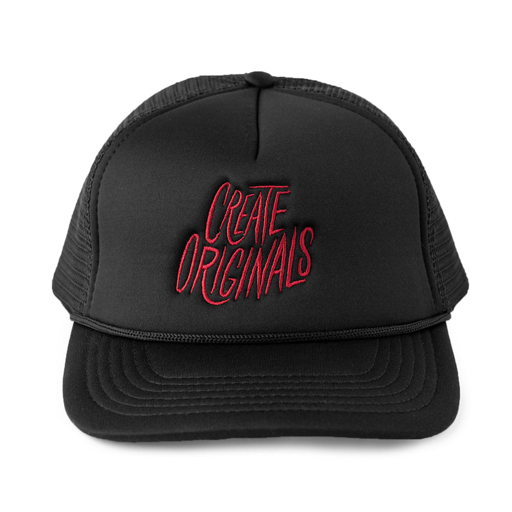 Logo Trucker Hat Black