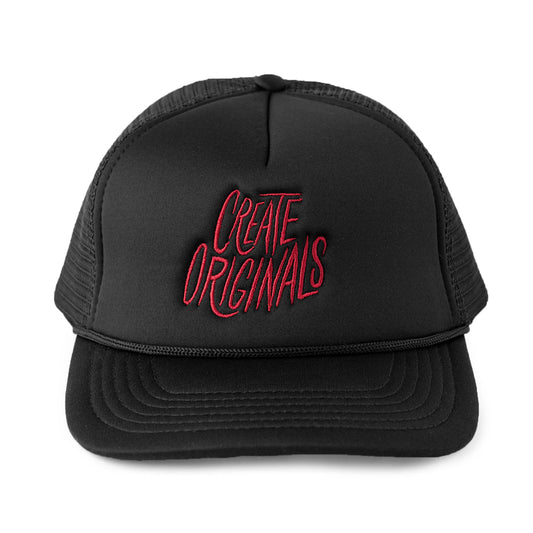 Logo Trucker Hat Black