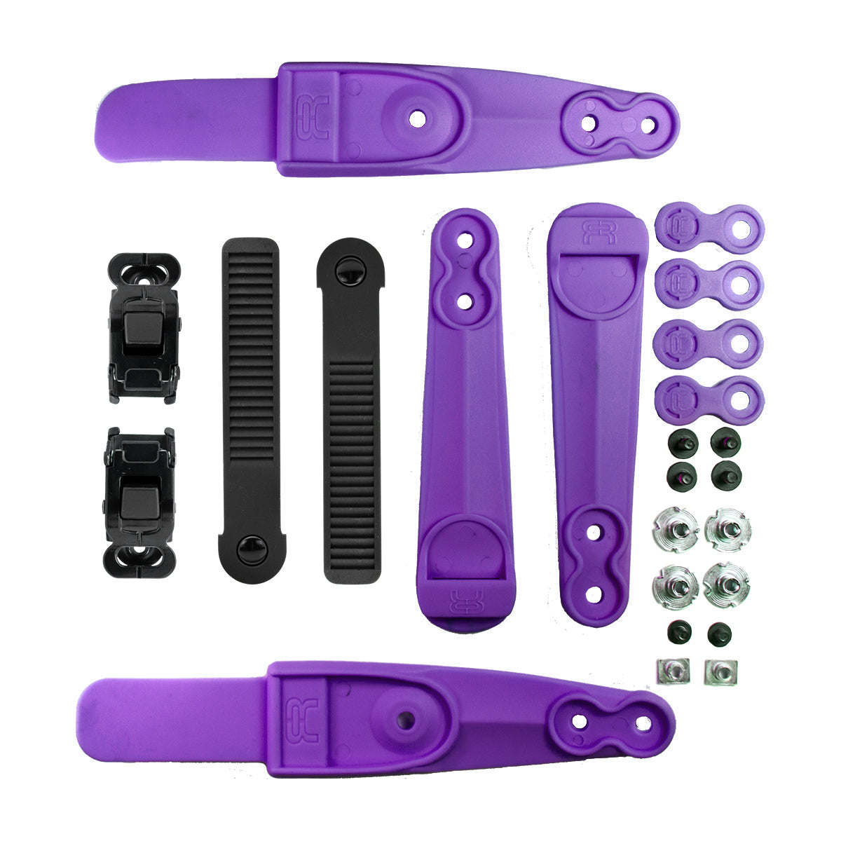 Ankle buckle SBM2 Double Strap logo set purple