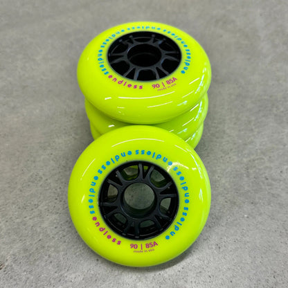 90mm/85A Lime 4-pack