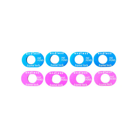 165mm Frame Locks Blue/Pink 8-pack