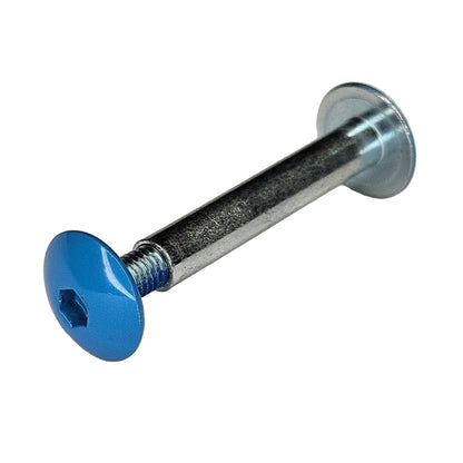 Axle Double 6.3mm L37 Allen/Hex blue pcs