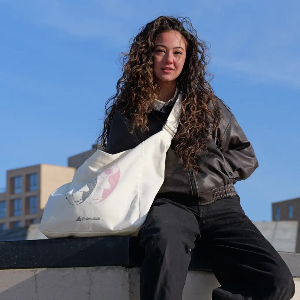 Tote Bag Lovefaces 23L off-white