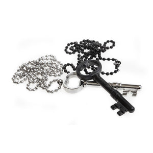 silver unlock key nacklace