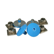 Load image into Gallery viewer, Cuff bolts M6 cyan 4-pack
