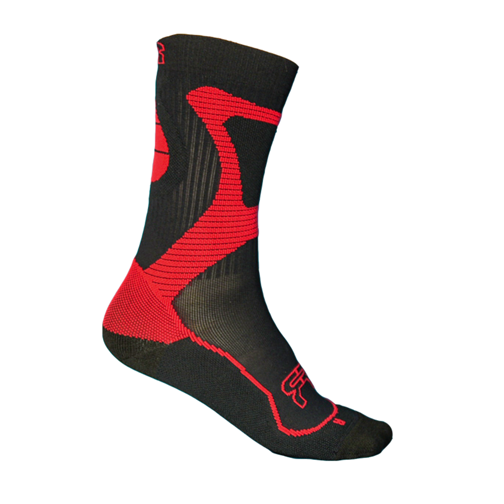 Skate socks black red