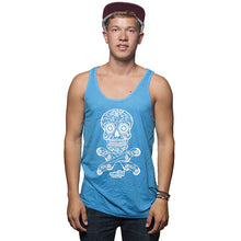 Load image into Gallery viewer, Skull Tank Top blue
