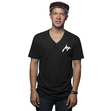 Load image into Gallery viewer, V-neck Black T-shirt
