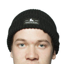 Load image into Gallery viewer, Knit beanie black
