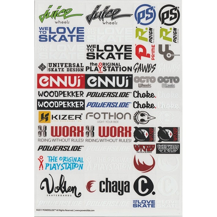 powerslide Sticker pack brands 15x21cm - Thisissoul